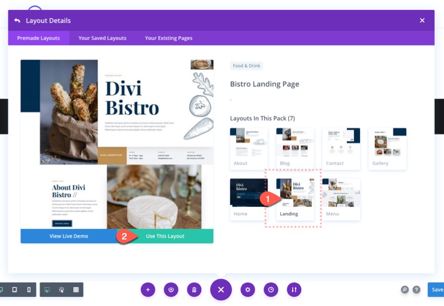 portail d'accueil divi