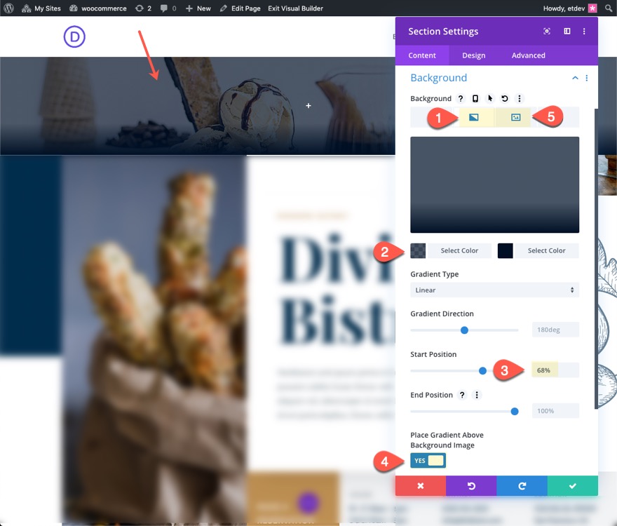 portail d'accueil divi