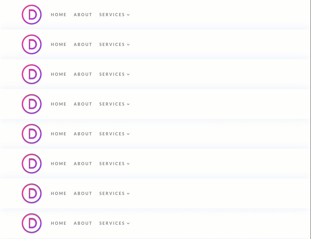 Animasi tombol tertunda Divi