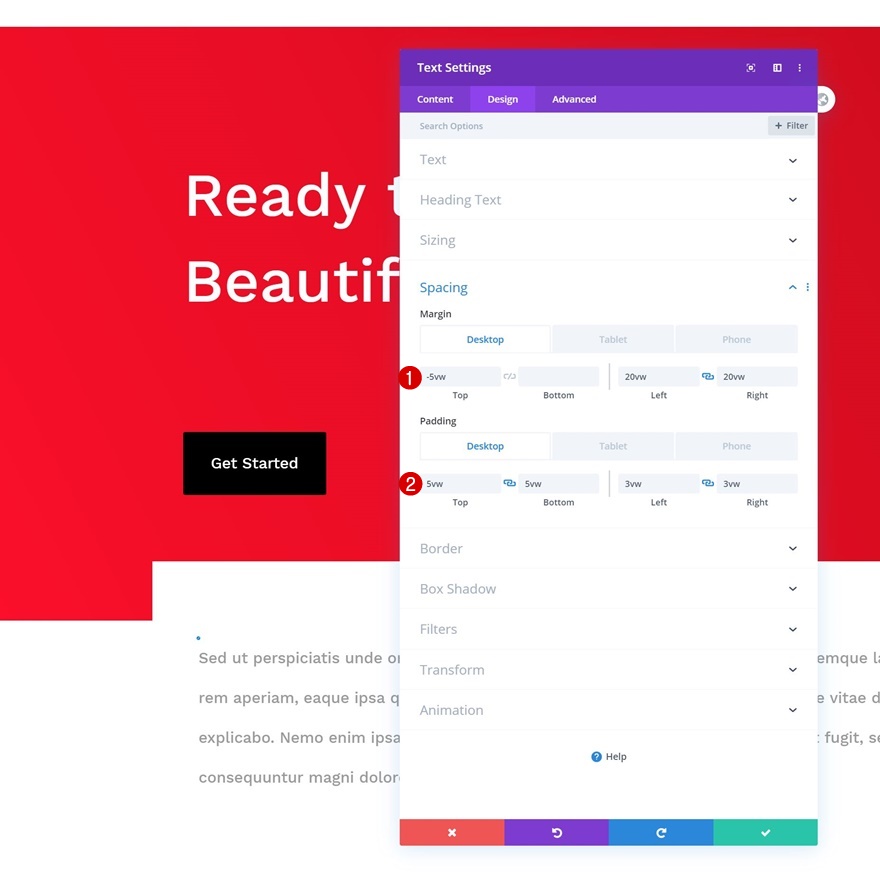 animacje bloków tekstowych