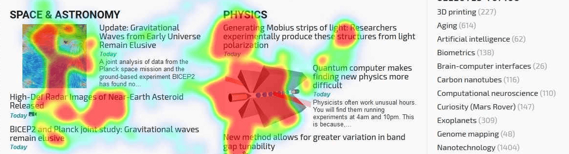 Un exemple de carte de clic.