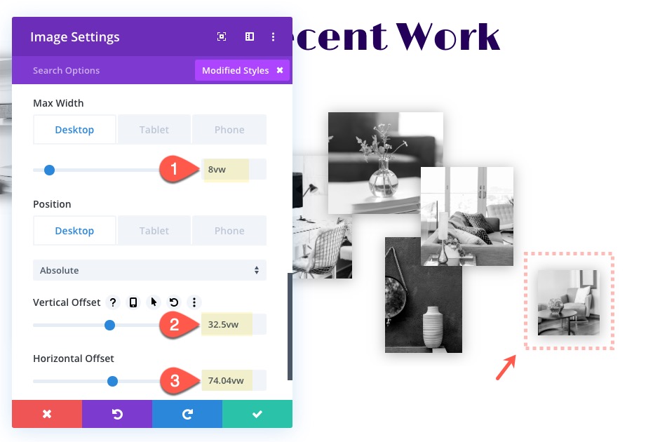 Divi 交互式图像拼贴