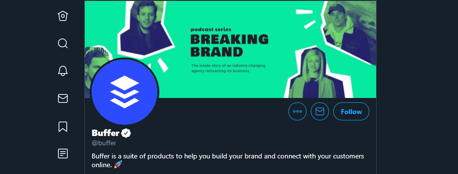 Contul Twitter al tamponului.