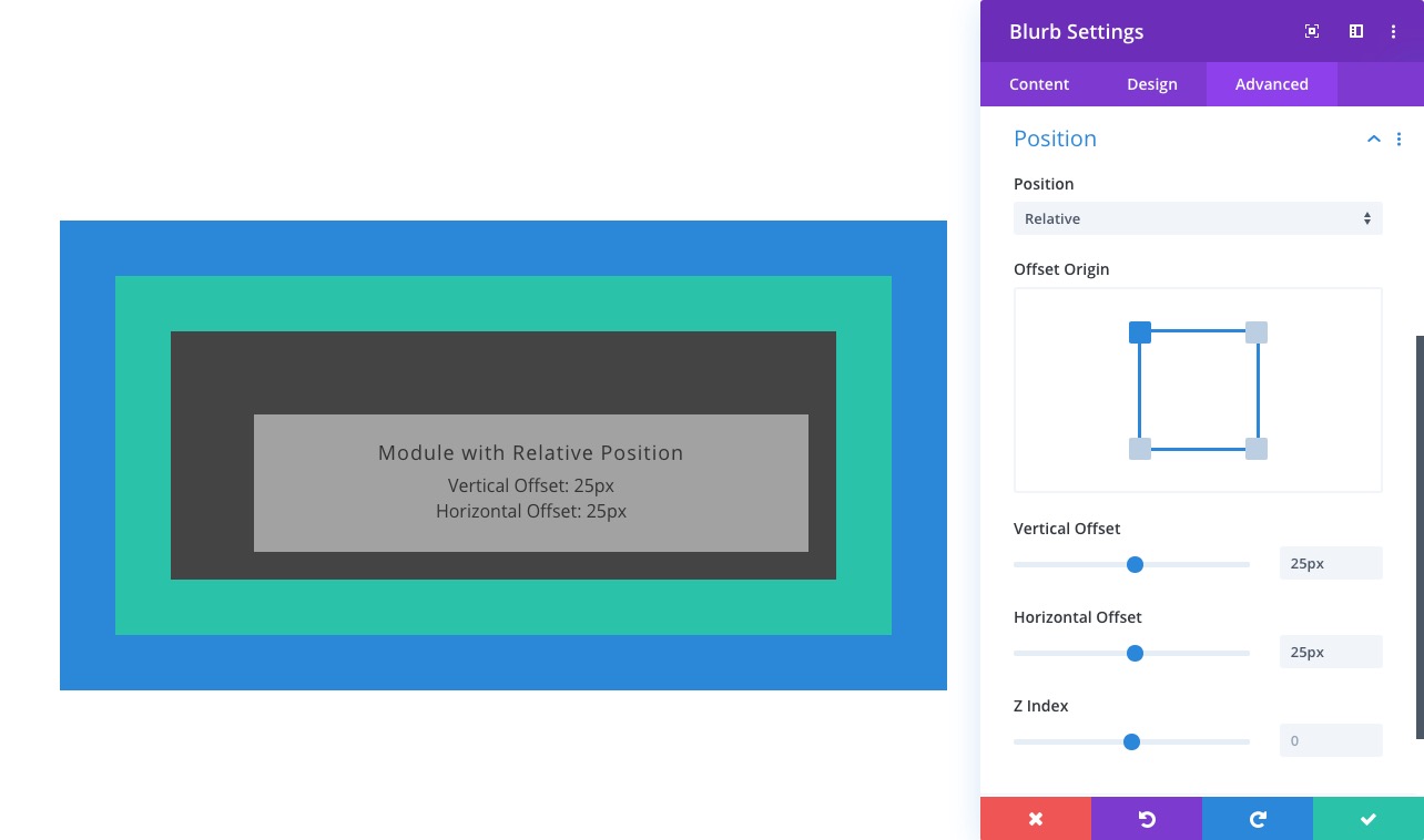 Divi Poziție absolută