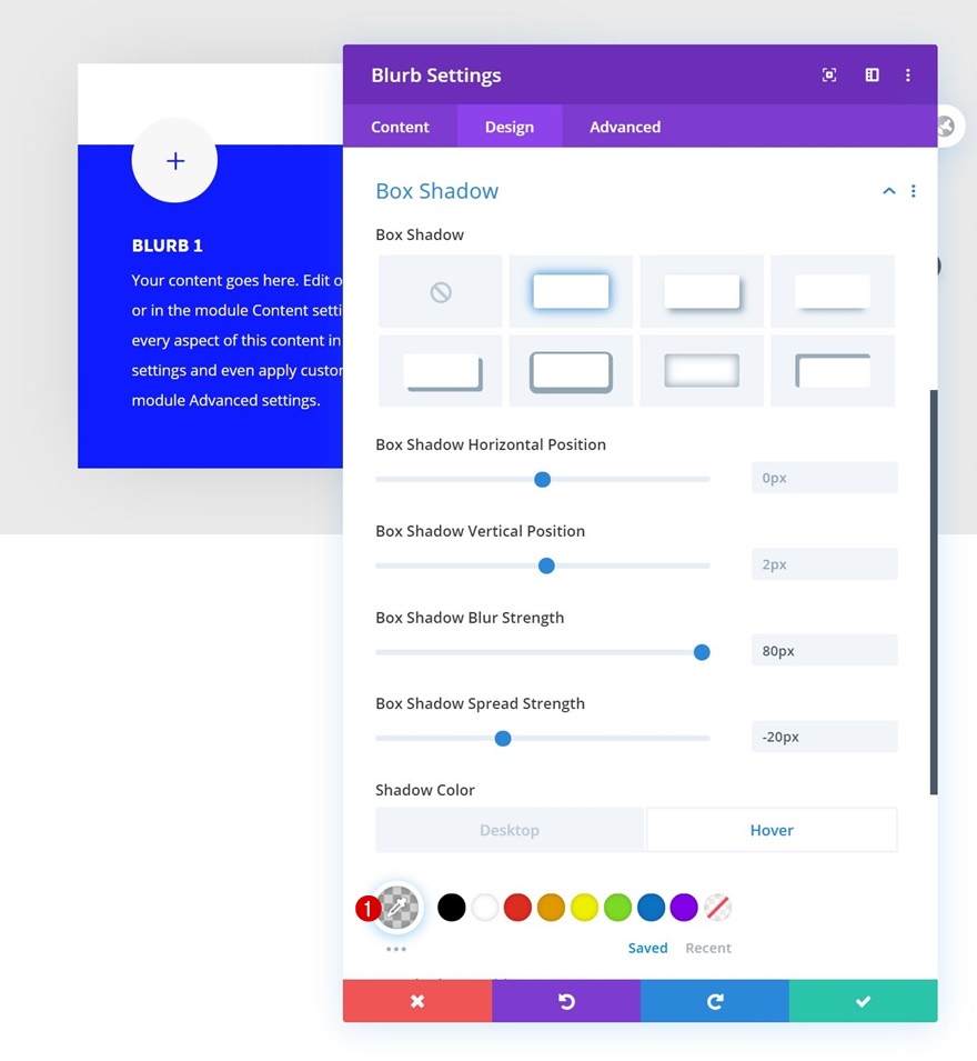 modul de blurb planat