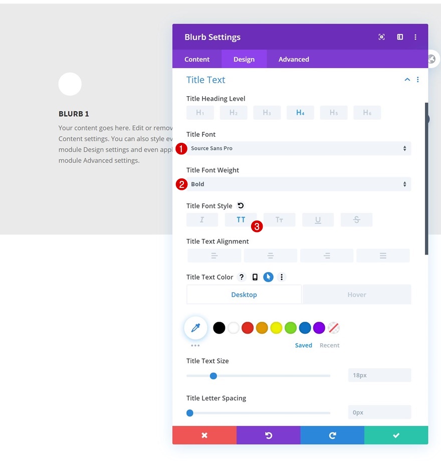 modul de blurb planat