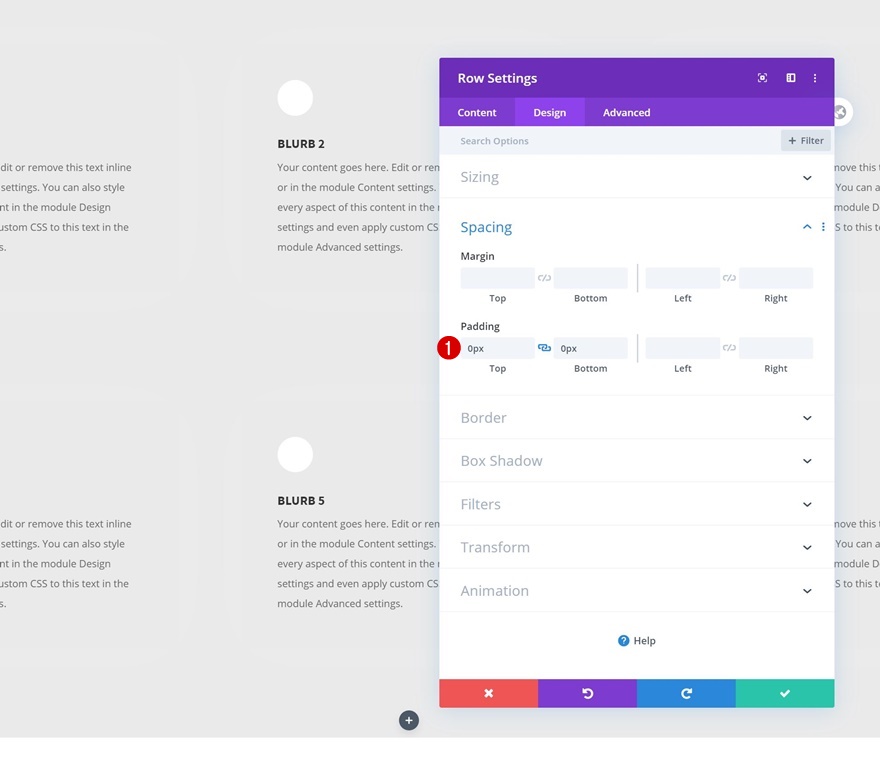 modul de blurb planat