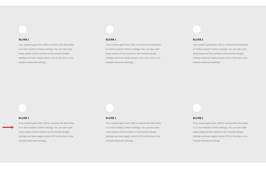 modul de blurb planat