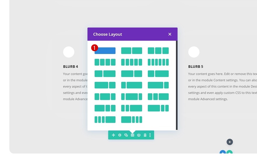modul de blurb planat