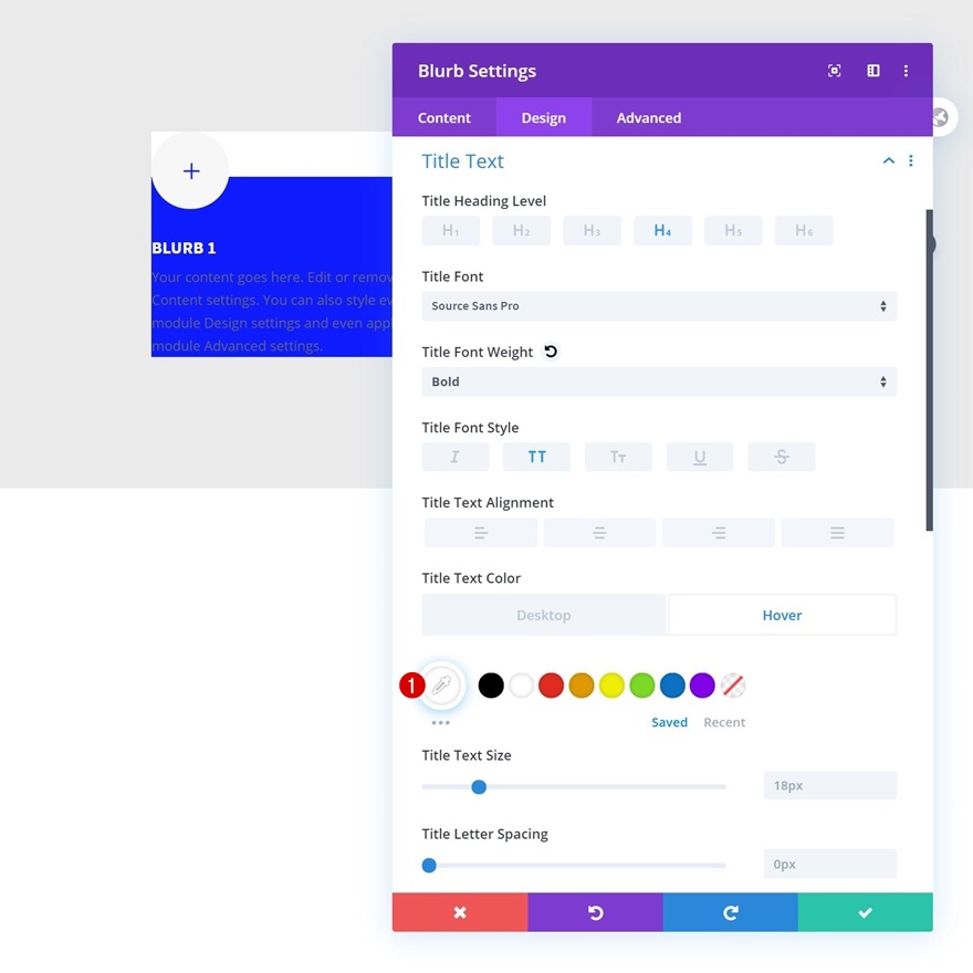 modul de blurb planat