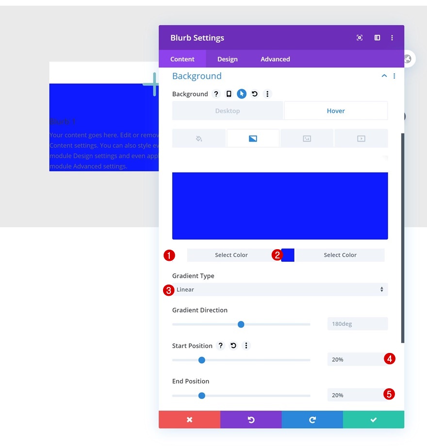 modul de blurb planat