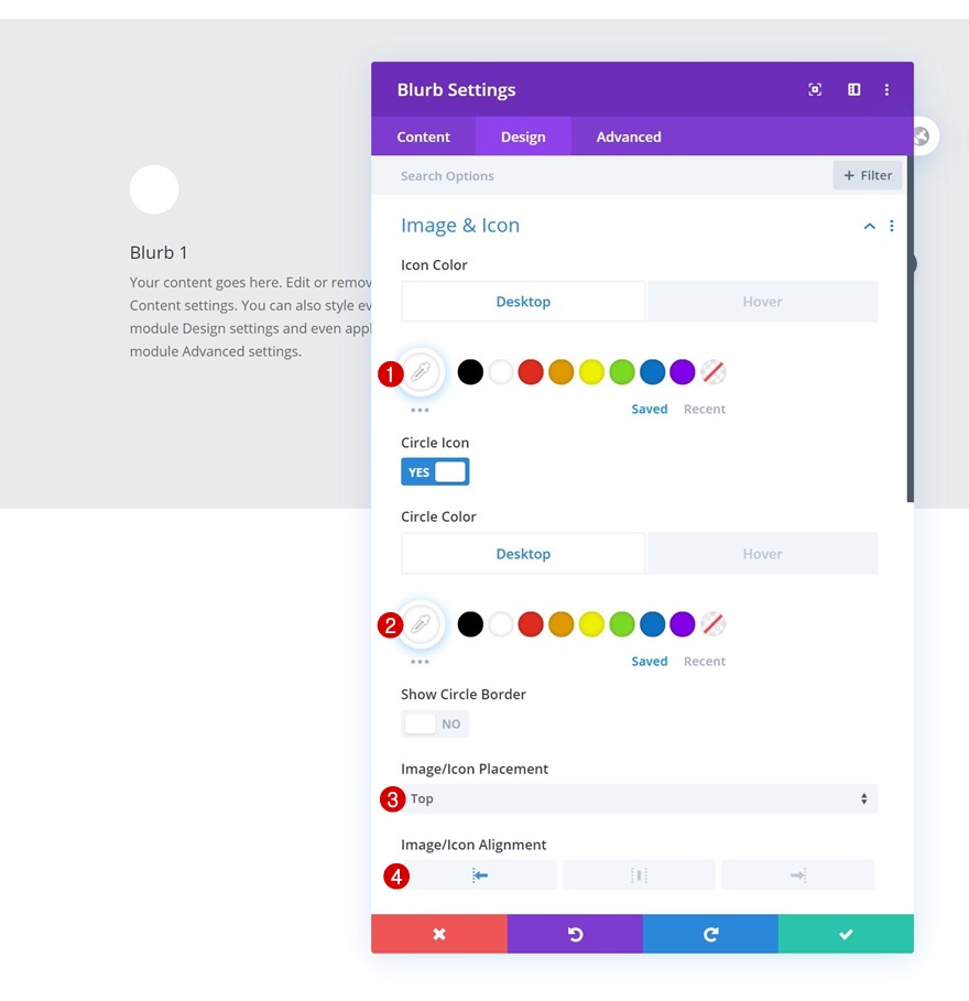 modul de blurb planat