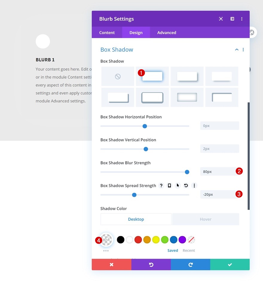 modul de blurb planat