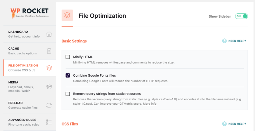 Plugin Caching Roket WP