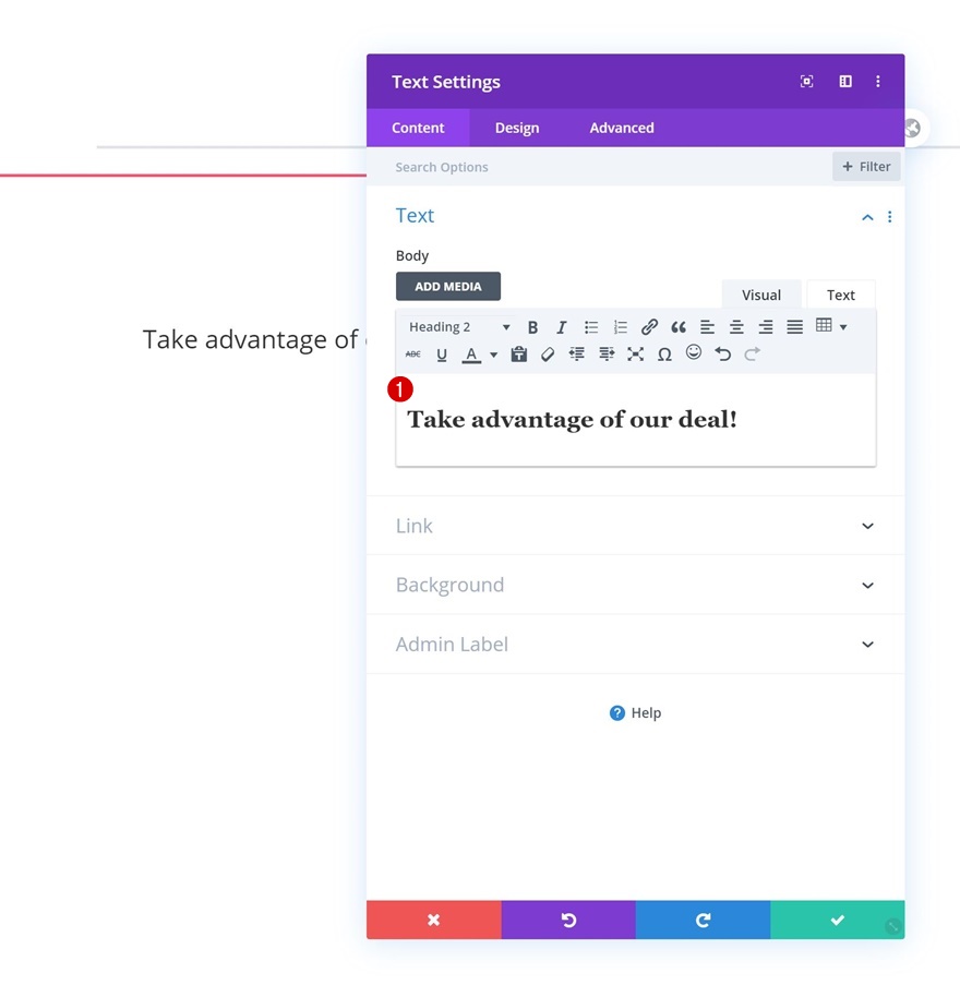 Блок макета Divi CTA