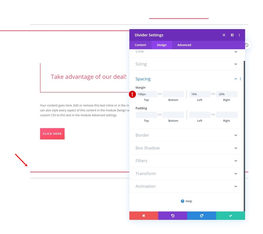 Блок макета Divi CTA