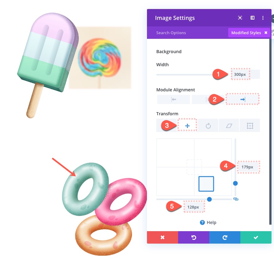 Divi 섹션의 부동 요소