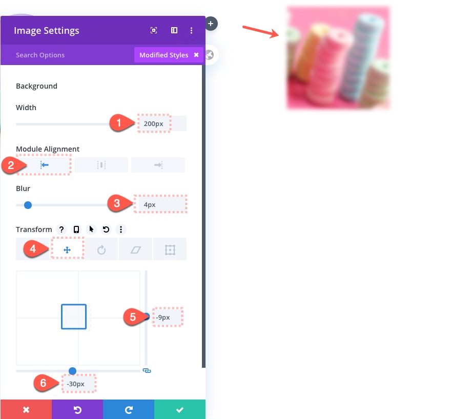 Divi 섹션의 부동 요소