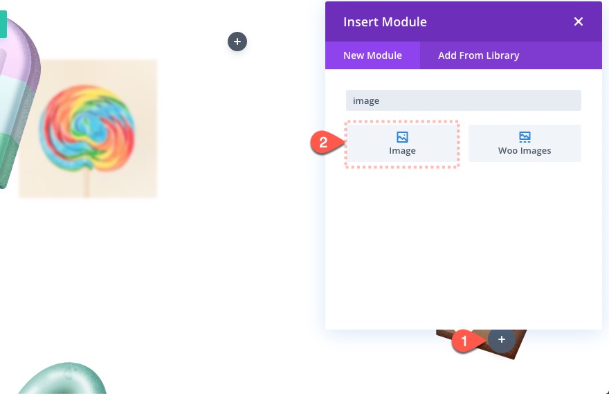 Divi 섹션의 부동 요소