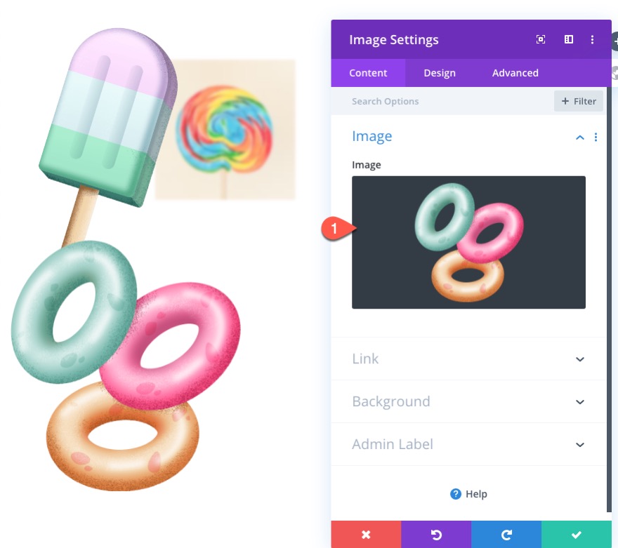 Divi 섹션의 부동 요소