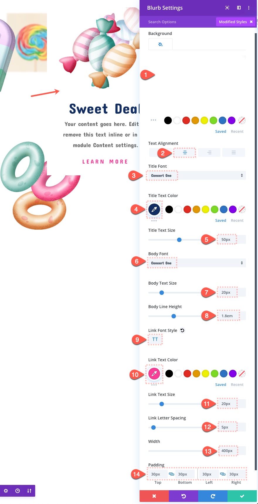 Divi 섹션의 부동 요소