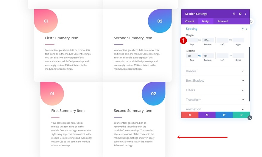 Zusammenfassungsfeld