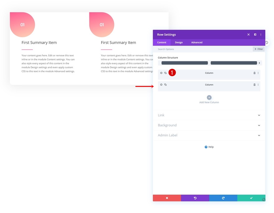 Zusammenfassungsfeld