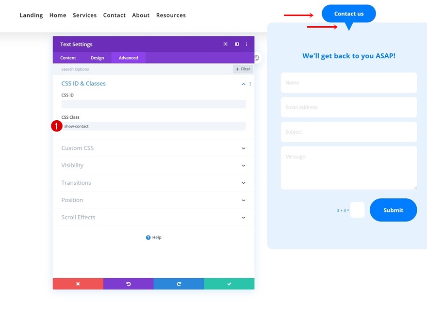 modulo di contatto a discesa