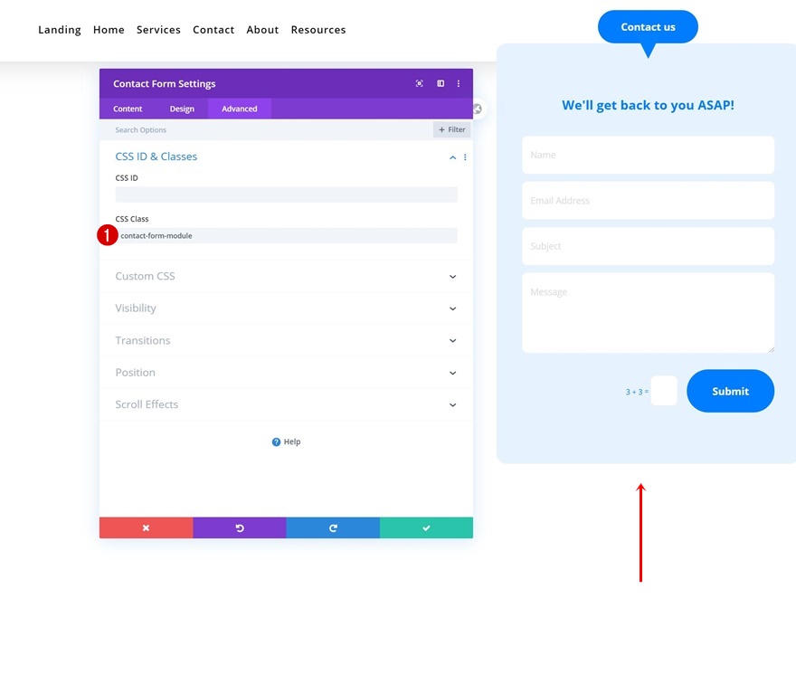 modulo di contatto a discesa