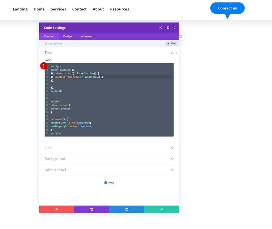 modulo di contatto a discesa