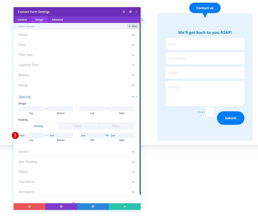 modulo di contatto a discesa