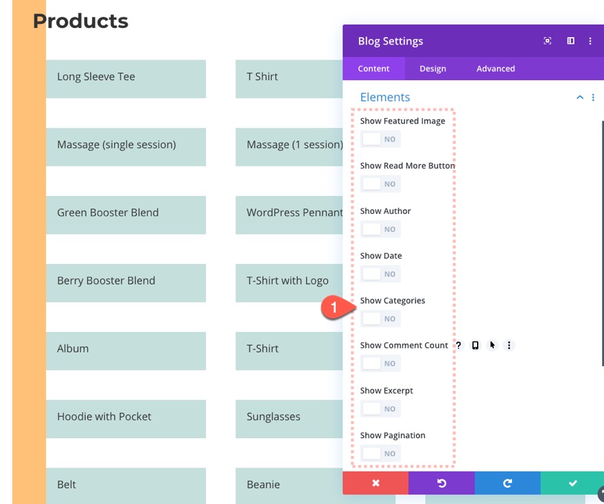 Divi html หน้าแผนผังเว็บไซต์