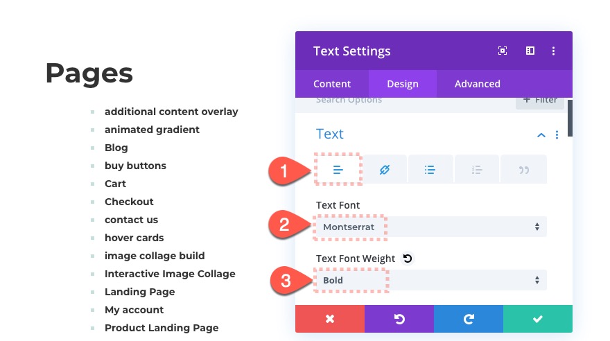 Divi html หน้าแผนผังเว็บไซต์