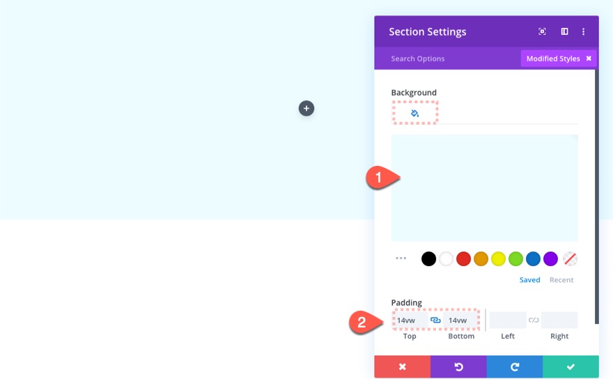 empiler et animer du texte lors du défilement dans Divi