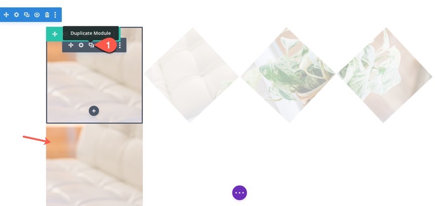 transizione dell'immagine staccata