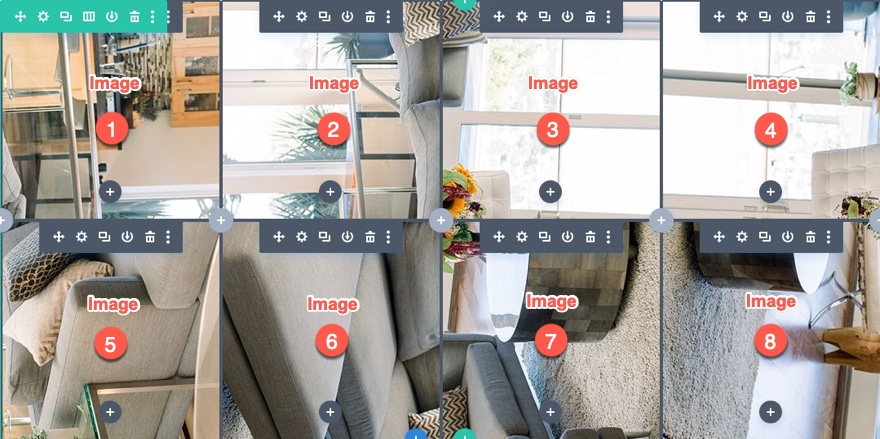 transizione dell'immagine staccata