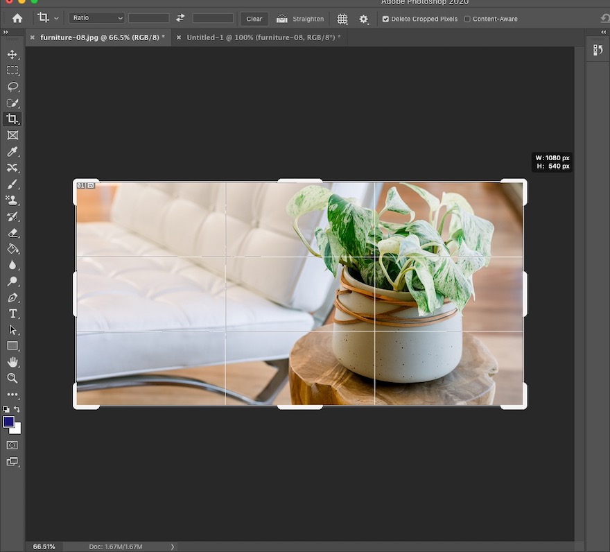 transizione dell'immagine staccata