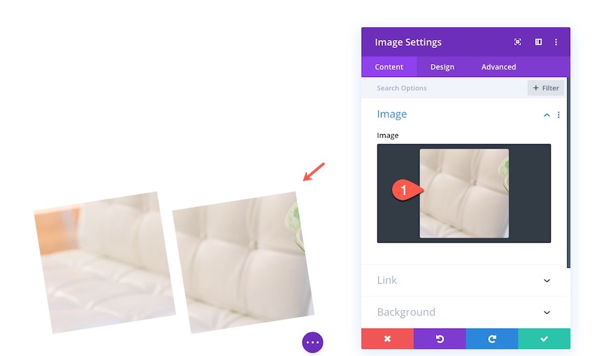 transizione dell'immagine staccata