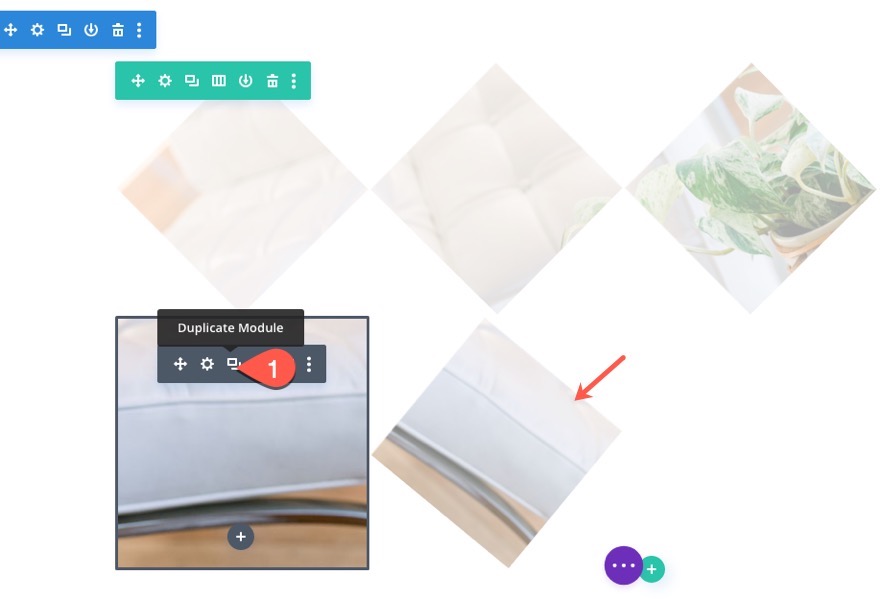 transizione dell'immagine staccata