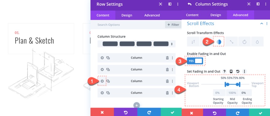處理滾動效果的步驟