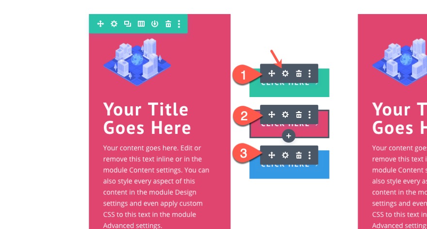 bölme düğmesi düzenleri