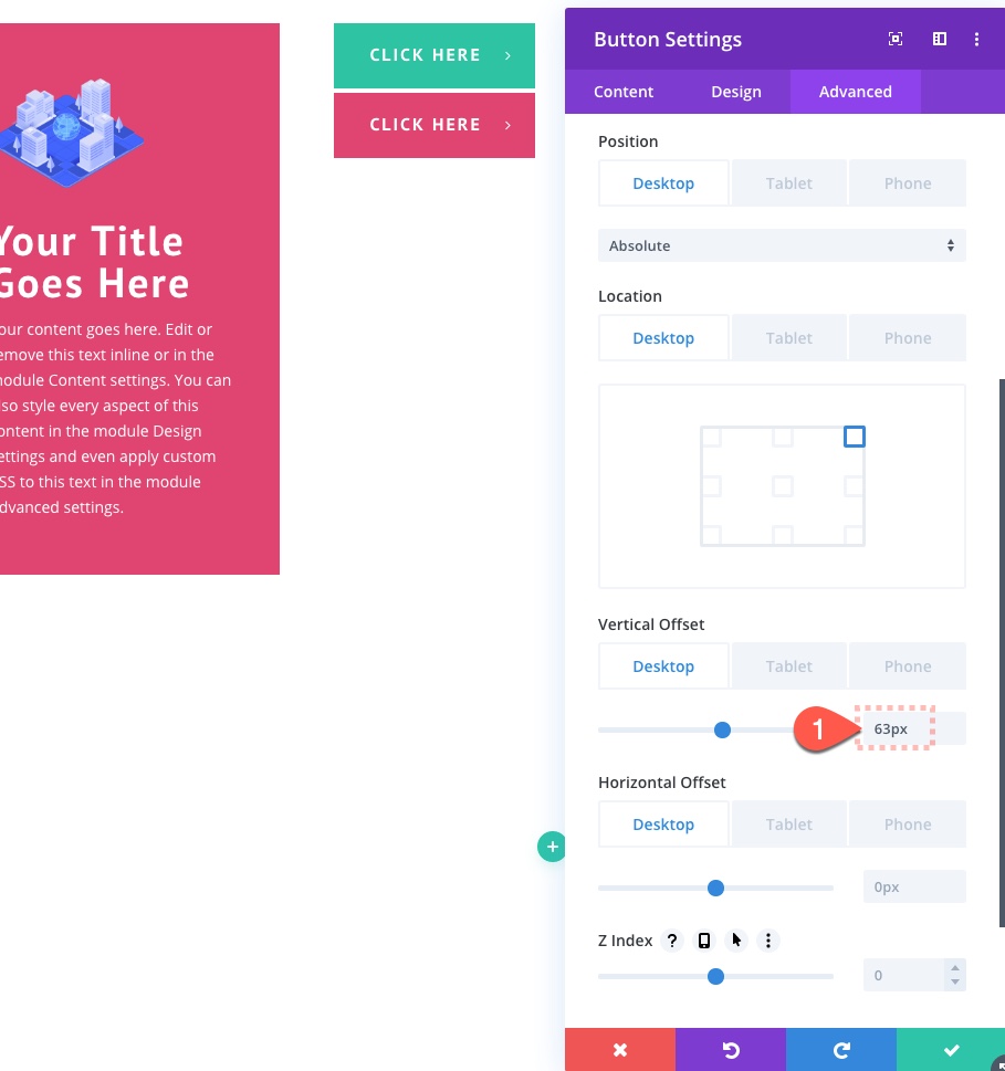 bölme düğmesi düzenleri