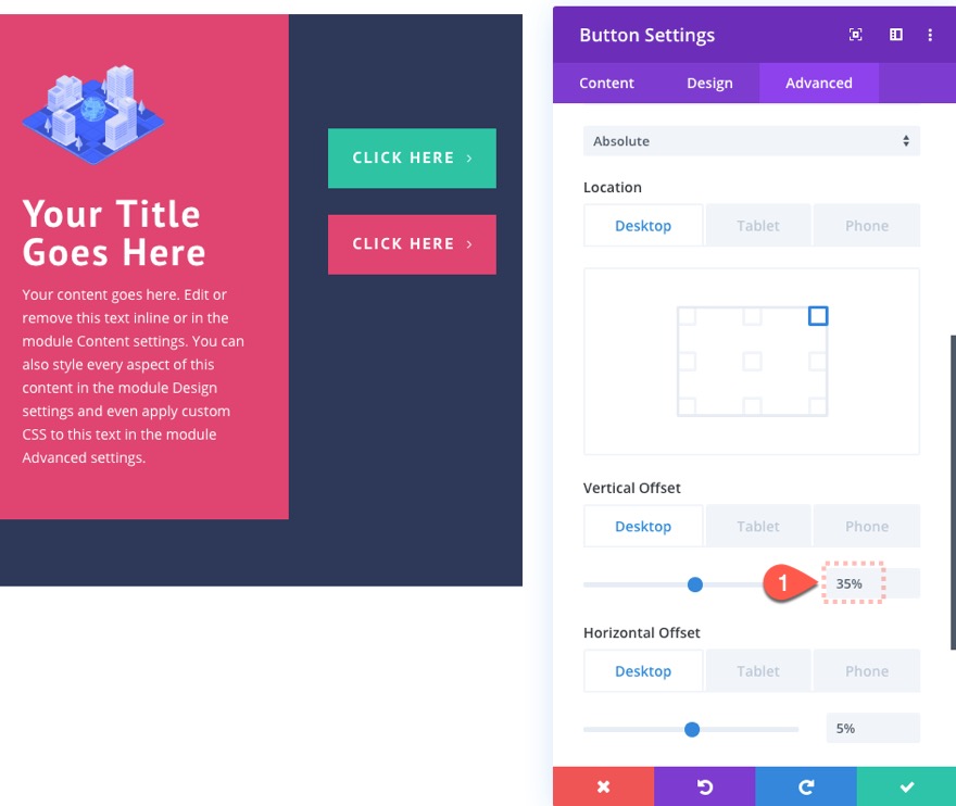 bölme düğmesi düzenleri