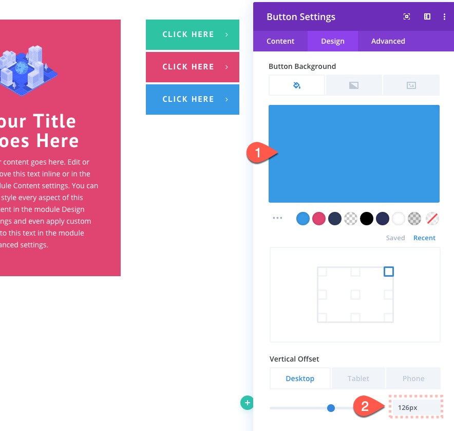 bölme düğmesi düzenleri