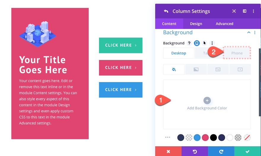 bölme düğmesi düzenleri