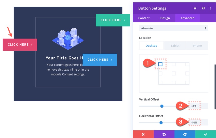 bölme düğmesi düzenleri