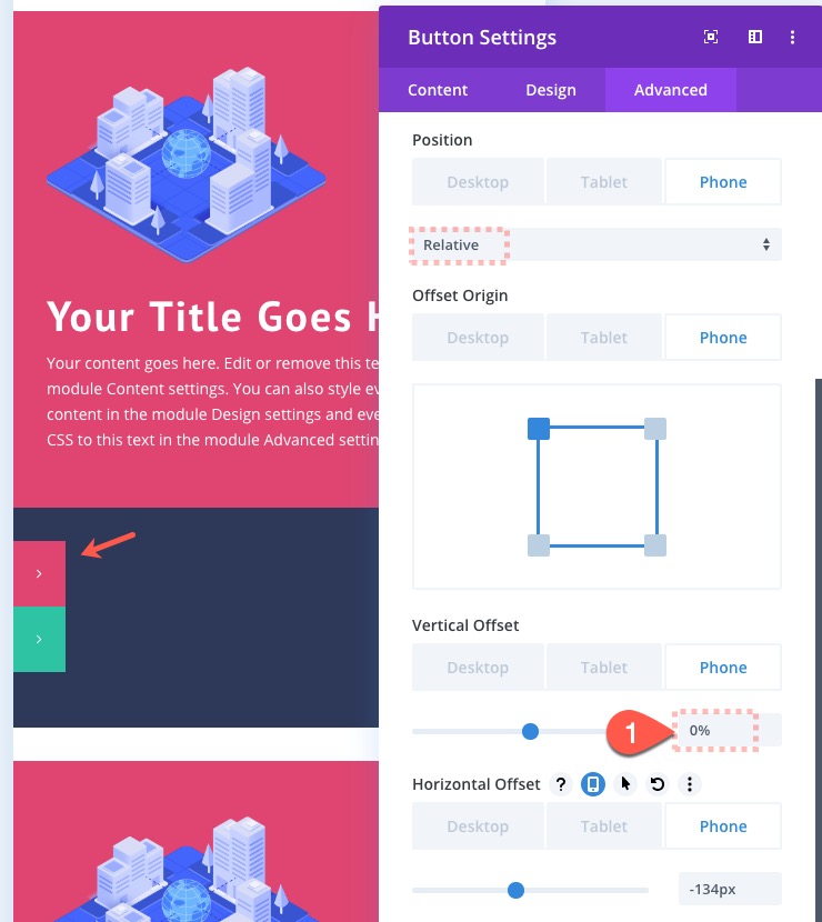 bölme düğmesi düzenleri