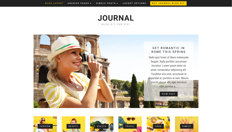 旅行ライフスタイルブログキットバンドル