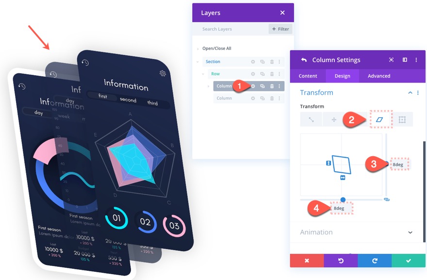 拡大レイヤースクロール効果