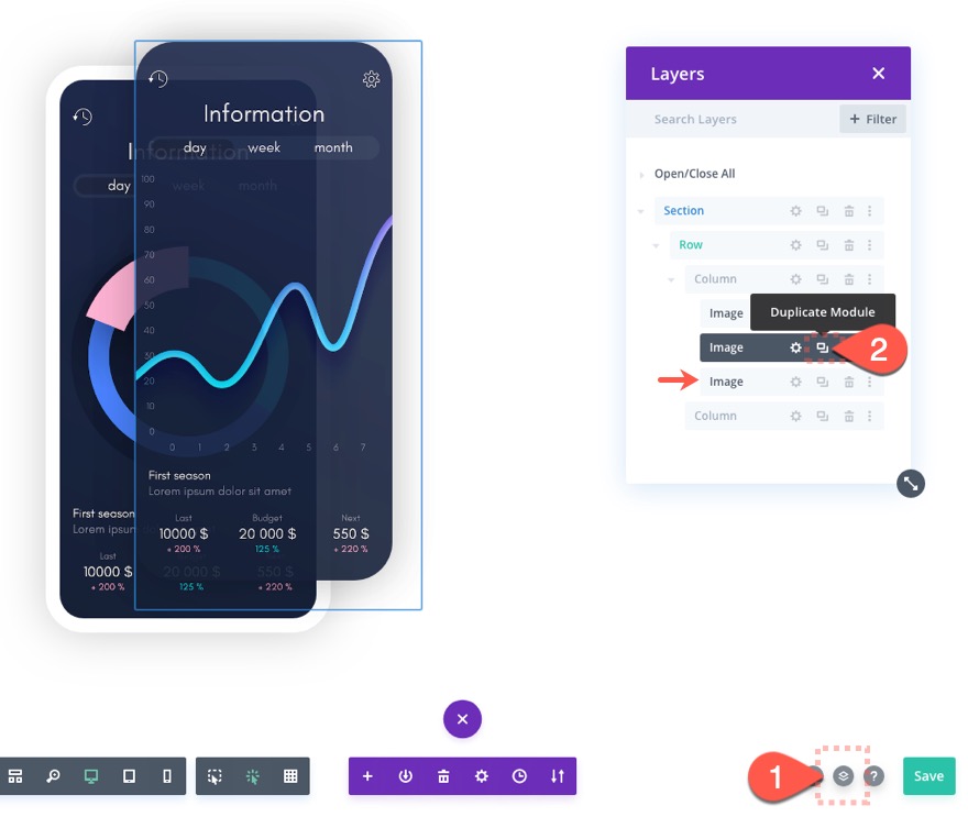 拡大レイヤースクロール効果